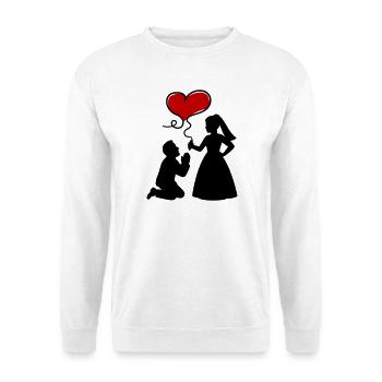 Brautpaar Ehepaar Hochzeit - Unisex Pullover - Weiß - Vorne