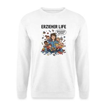 Kaffeechaos mit Kindern - Unisex Pullover - Weiß - Vorne