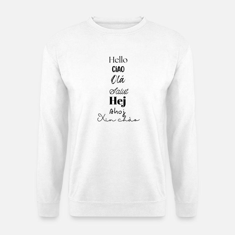 Hello - Unisex Pullover - Weiß