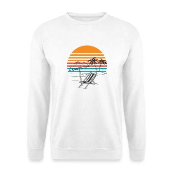 Stuhl für Sonnenuntergangspalmen - Unisex Pullover - Weiß - Vorne