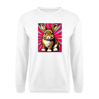 Kaninchen - Unisex Pullover - Weiß - Vorne