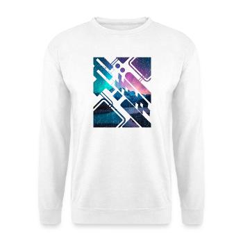 Aurora Montagnarde Géométrique - Sweat-shirt Unisexe - blanc - Devant