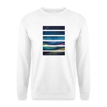 Schichten der Nachtlandschaften - Unisex Pullover - Weiß - Vorne