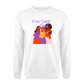 Cozy Girls Club Warm Aesthetic Girl Power - Unisex Sweatshirt - white - Front