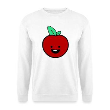 Fröhlicher Apfel  - Unisex Pullover - Weiß - Vorne