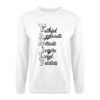 Family First Streetwear - Unisex Pullover - Weiß - Vorne