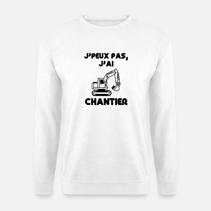Chantier construction bâtiment  - Sweat-shirt Unisexe - blanc