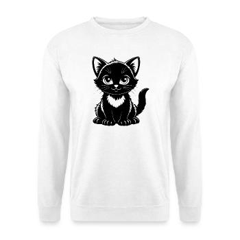 Chat mignon - Sweat-shirt Unisexe - blanc - Devant