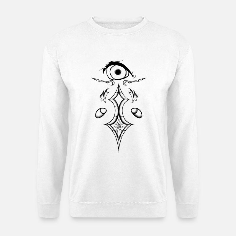 Nächtliche Augen-Silhouette - Unisex Pullover - Weiß