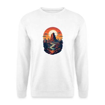 Canyon bei Sonnenuntergang - Unisex Pullover - Weiß - Vorne