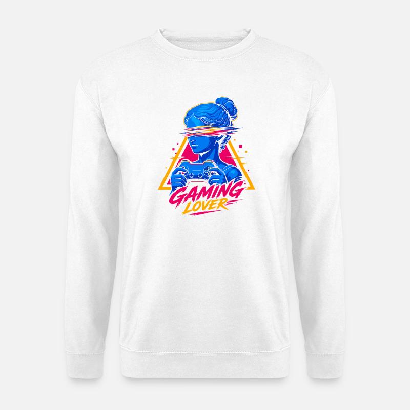 Gaming Lover Girl Retro - Unisex Pullover - Weiß