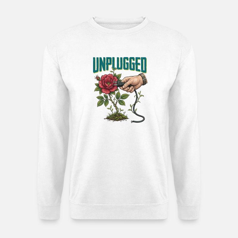 Unplugged - Unisex Pullover - Weiß