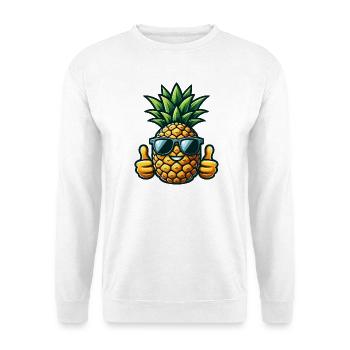 Cool Pineapple Fruity Summer Sunglasses - Unisex Sweatshirt - white - Front