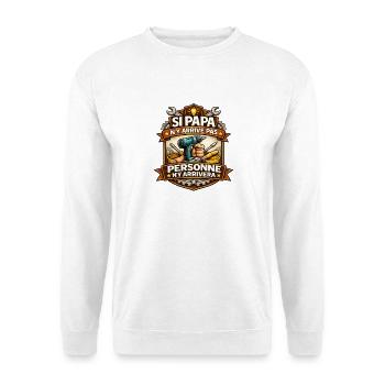 Papa Dépanneur: Héros Des Outils - Sweat-shirt Unisexe - blanc - Devant