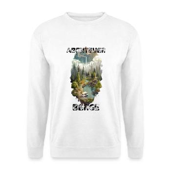 Outdoor Abenteuer – Berge, Wald & Camper - Unisex Pullover - Weiß - Vorne