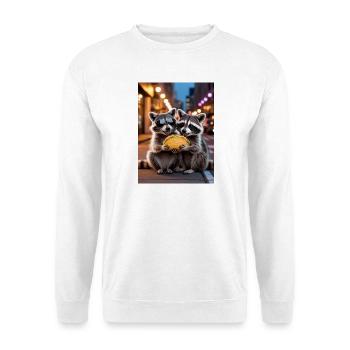 Raccoon Taco Duo in City Light - Unisex Sweatshirt - white - Front