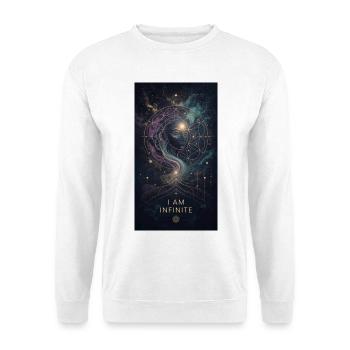 Ich Bin Unendlich: Kosmisches Mandala - Unisex Pullover - Weiß - Vorne