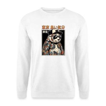 Japanischer Pandabär Mit Tattoos - Unisex Pullover - Weiß - Vorne