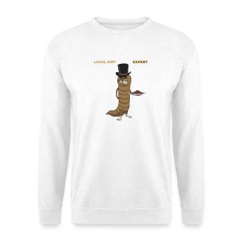 Ver de gentleman au dessert - Sweat-shirt Unisexe - blanc - Devant