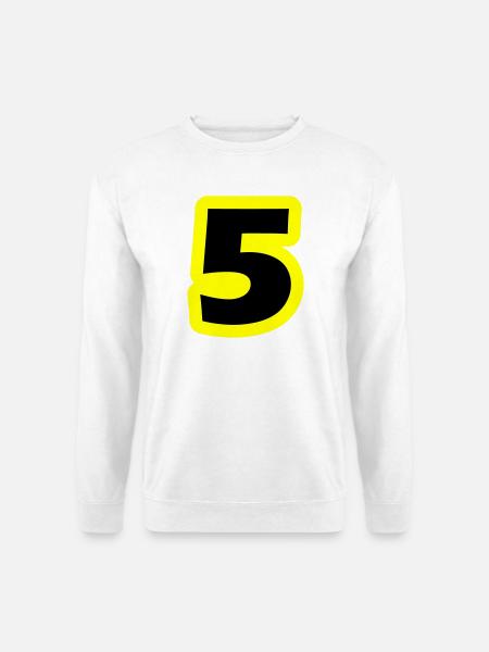 5 Symbole numérique - Sweat-shirt Unisexe - blanc