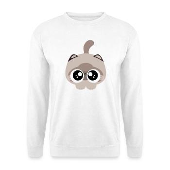 Étincelle du chaton aux grands yeux - Sweat-shirt Unisexe - blanc - Devant