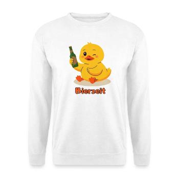 Ente Bierzeit - Unisex Pullover - Weiß - Vorne