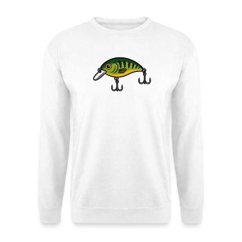 Köderfisch Crankbait Neon Grün - Unisex Pullover - Weiß - Vorne