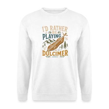 dulcimer dulcimer musician plucked instrument - Unisex Sweatshirt - white - Front
