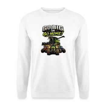 Go Big or Go Home Tractors - Unisex Sweatshirt - white - Front