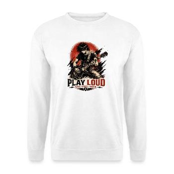 Jouez un motif de guitare fort - Sweat-shirt Unisexe - blanc - Devant