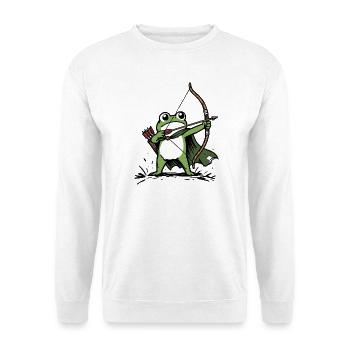 Archer grenouille Tir à l’arc Sport - Sweat-shirt Unisexe - blanc - Devant