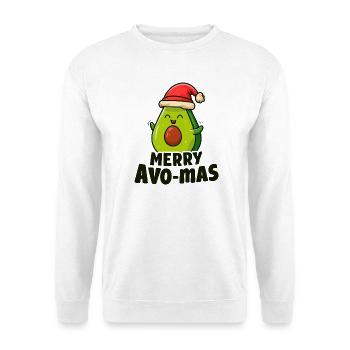 Avocado AvO-Mas Freude - Unisex Pullover - Weiß - Vorne - Alina (178cm) & Michal (187cm)