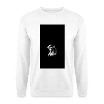 Jesus Christus Christian Believer Religiöser - Unisex Pullover - Weiß - Vorne - Alina (178cm) & Michal (187cm)