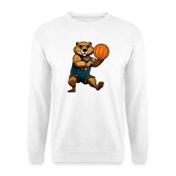 Biber Basketball - Unisex Pullover - Weiß - Vorne - Alina (178cm) & Michal (187cm)