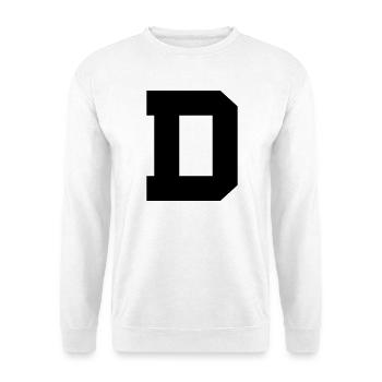 D - Unisex Pullover - Weiß - Vorne - Alina (178cm) & Michal (187cm)