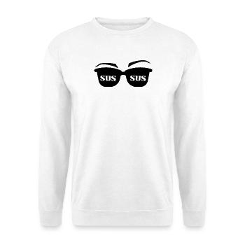 SUS Sonnenbrillen Meme Design - Unisex Pullover - Weiß - Vorne