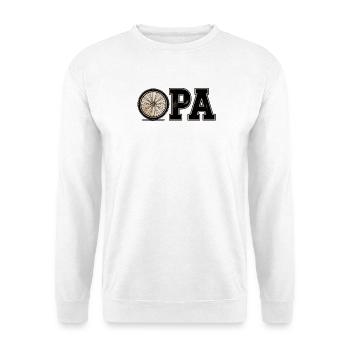 Vintage Bicycle Print Design "OPA" - Unisex Sweatshirt - white - Front