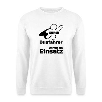 Super Busfahrer Bus, Verkehr, Beruf, Geschenk - Unisex Pullover - Weiß - Vorne
