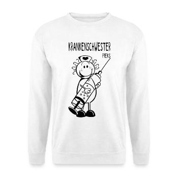 Krankenschwester mit Spritze - Geschenk - Unisex Pullover - Weiß - Vorne