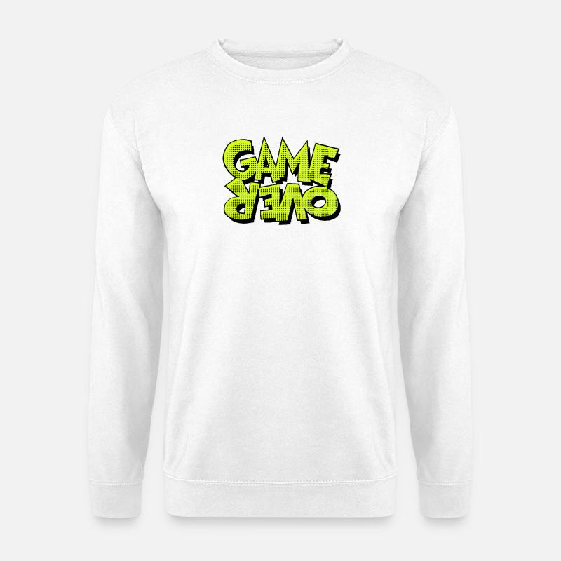 Game Over Retro-Pixel-Design - Unisex Pullover - Weiß