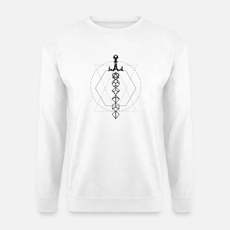 Dungeon Dice Sword - Unisex Sweatshirt - white