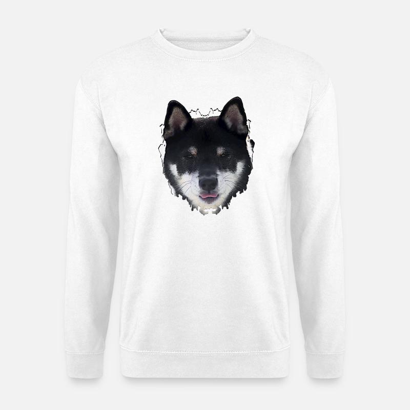 Nacht-Hund Gesichtsdesign - Unisex Pullover - Weiß