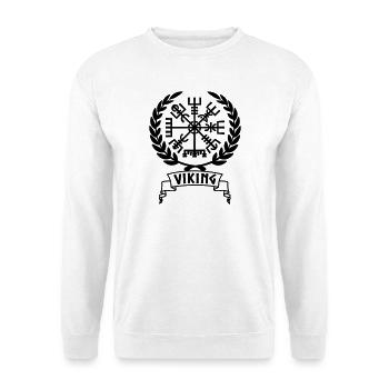 Vegvisir Viking compass in Vikng banner - Unisex Sweatshirt - white - Front