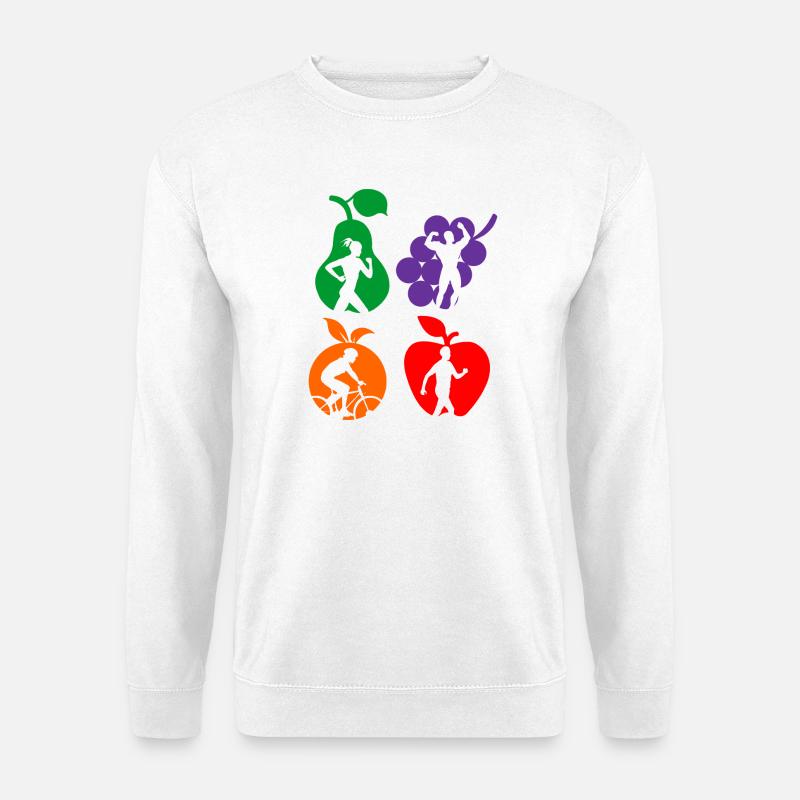Gesunde Frucht gesunde Sportdiät - Unisex Pullover - Weiß