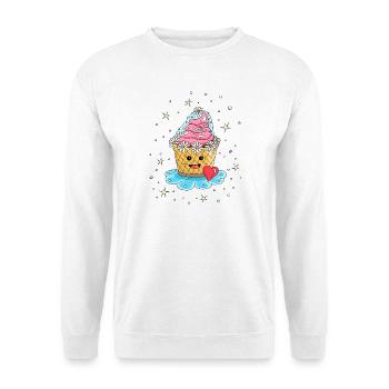 Cupcake Muffin Kuchen als Braut - Unisex Pullover - Weiß - Vorne