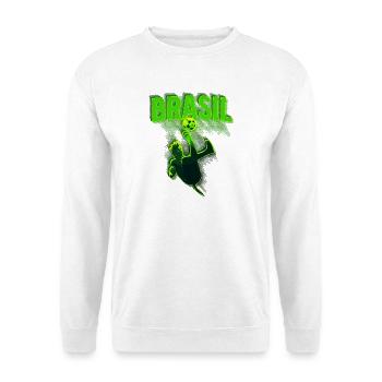 Coup de pied néon du Brésil - Sweat-shirt Unisexe - blanc - Devant