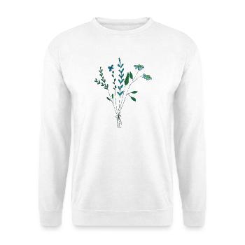 flower meadow blue tones dry flowers - Unisex Sweatshirt - white - Front