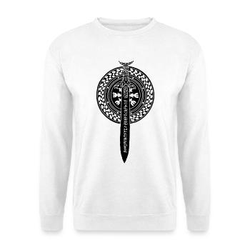 épée et bouclier viking (noir) - Sweat-shirt Unisexe - blanc - Devant