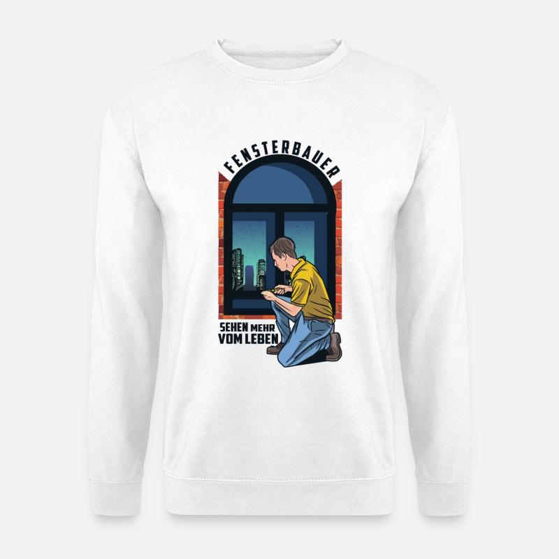 Glas und Fensterbau - Unisex Pullover - Weiß