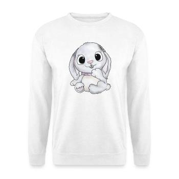 häschen in grau - Unisex Pullover - Weiß - Vorne